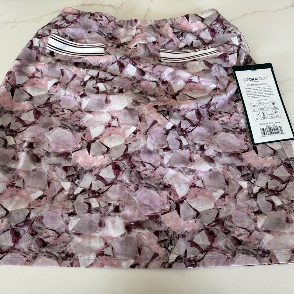 Foray Golf Women's Pink Patterned Skort